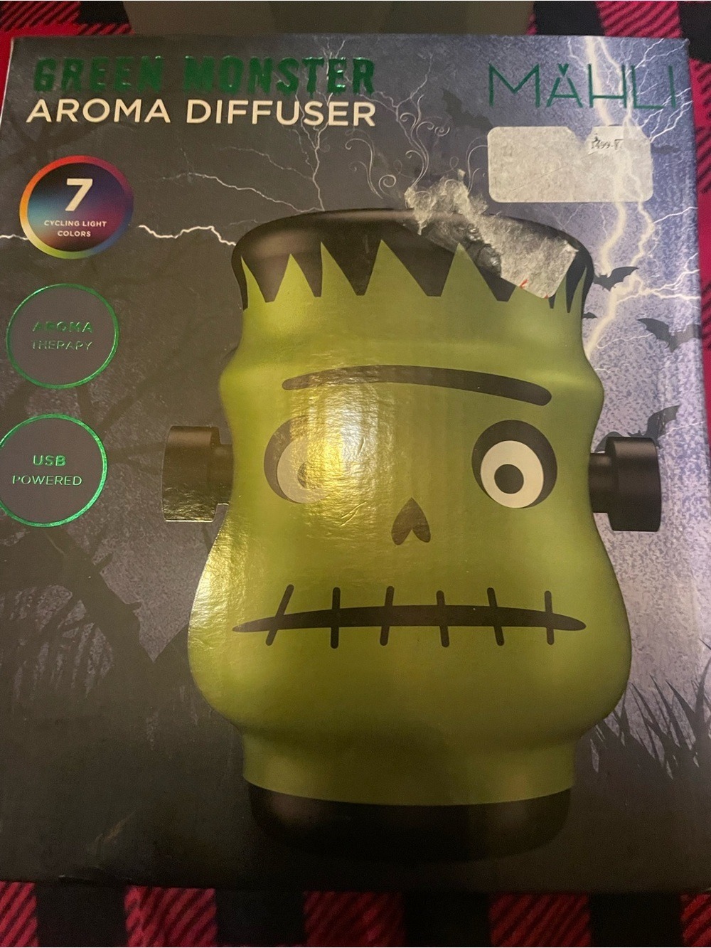 Mahli Frankenstein Green Monster Aroma Oil Diffuser Cycling Lights Halloween New